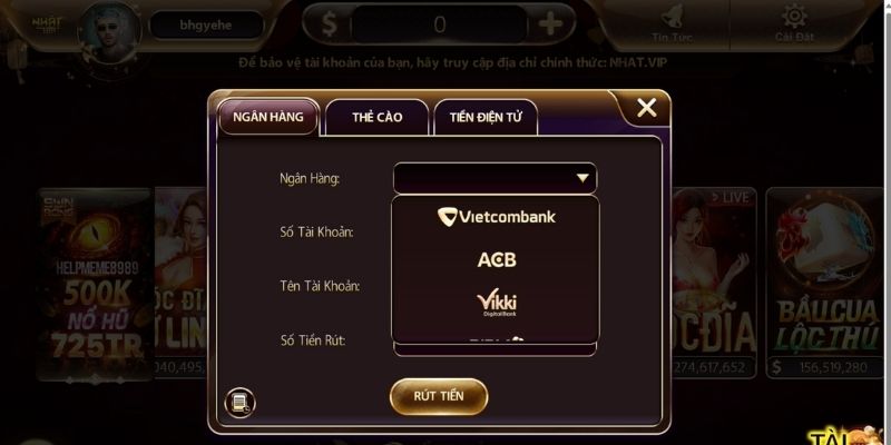 Nhatvip có tốc độ nạp rút nhanh chóng, gọn lẹ